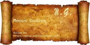 Mencs Godiva névjegykártya